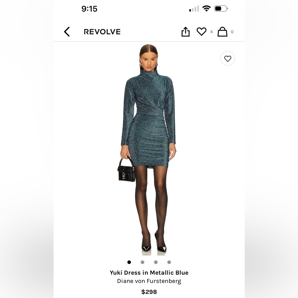 YUKI DRESS METALLIC BLUE.